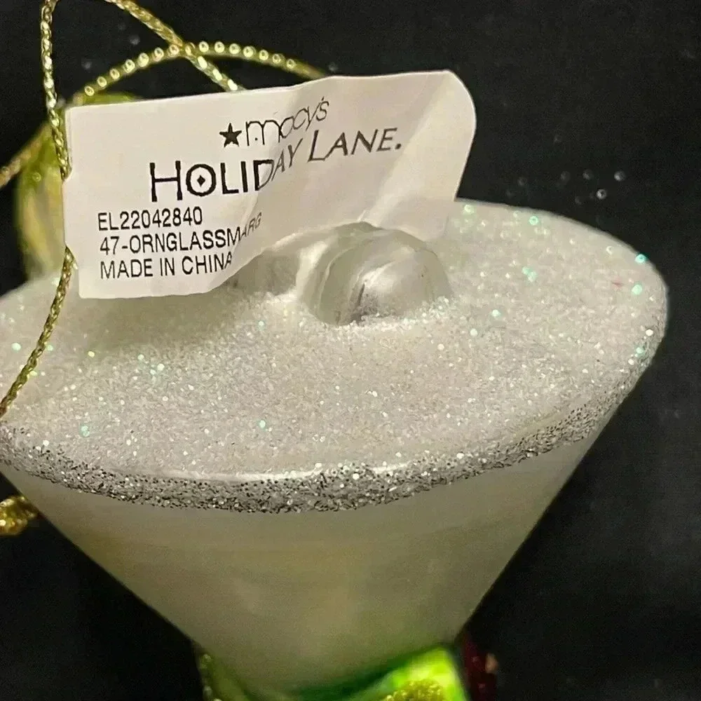 Macy’s‎ Holiday Lane Margarita Ornament NWT 4” Tall 3” Wide